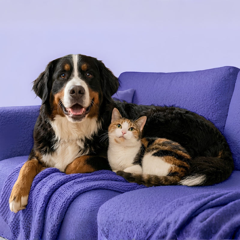 Happy calm dog with PAWZA products
